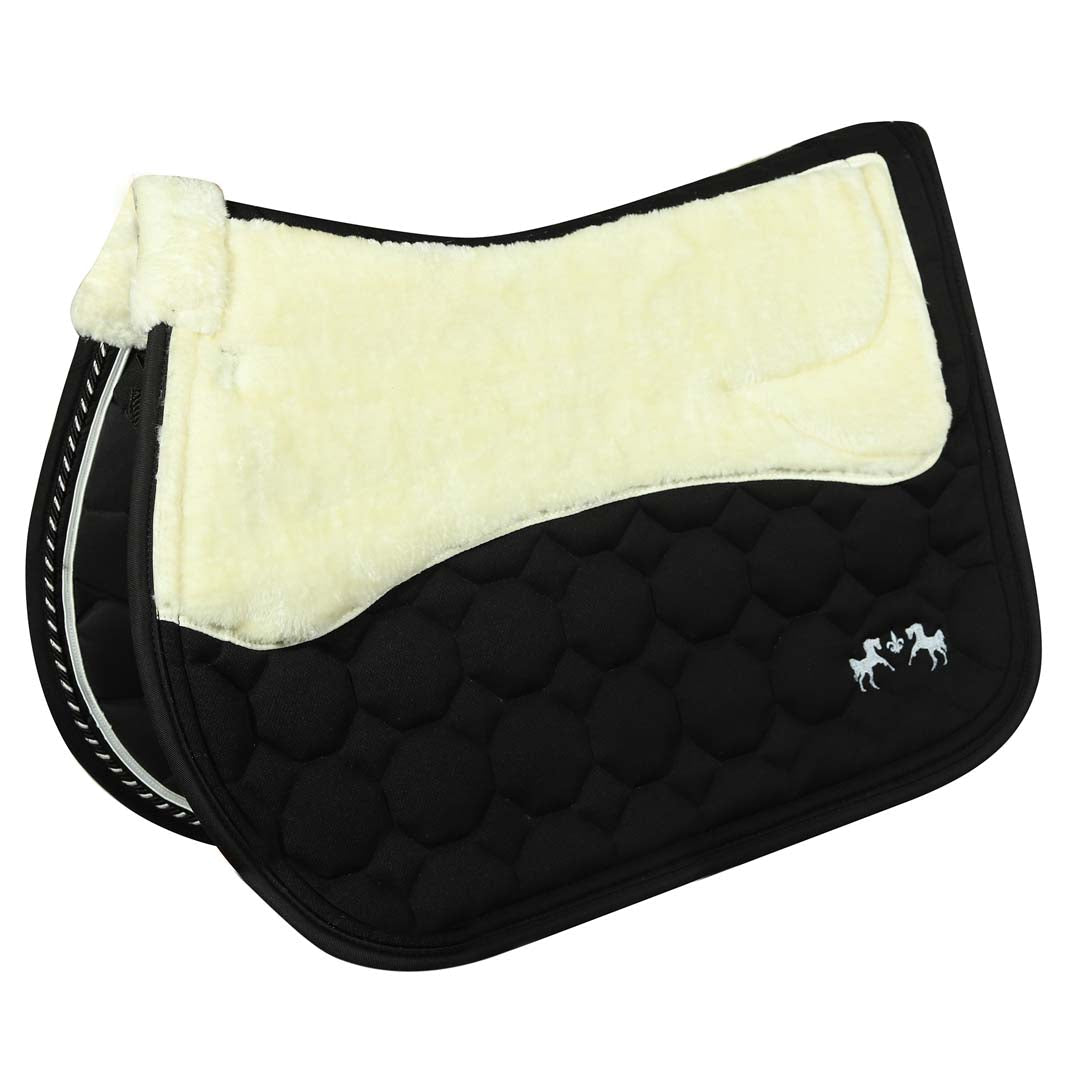 black plush saddle pad