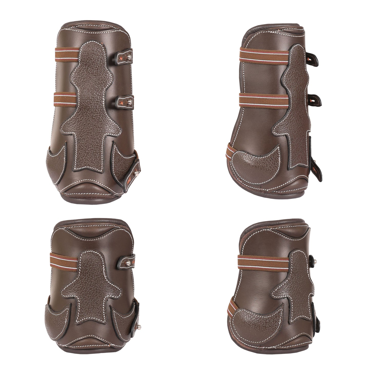 brown leather horse boots