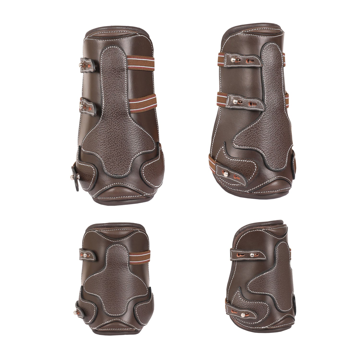 Bridles & Reins ExionPro Leather Horse Tendon Show Jump Boots Black