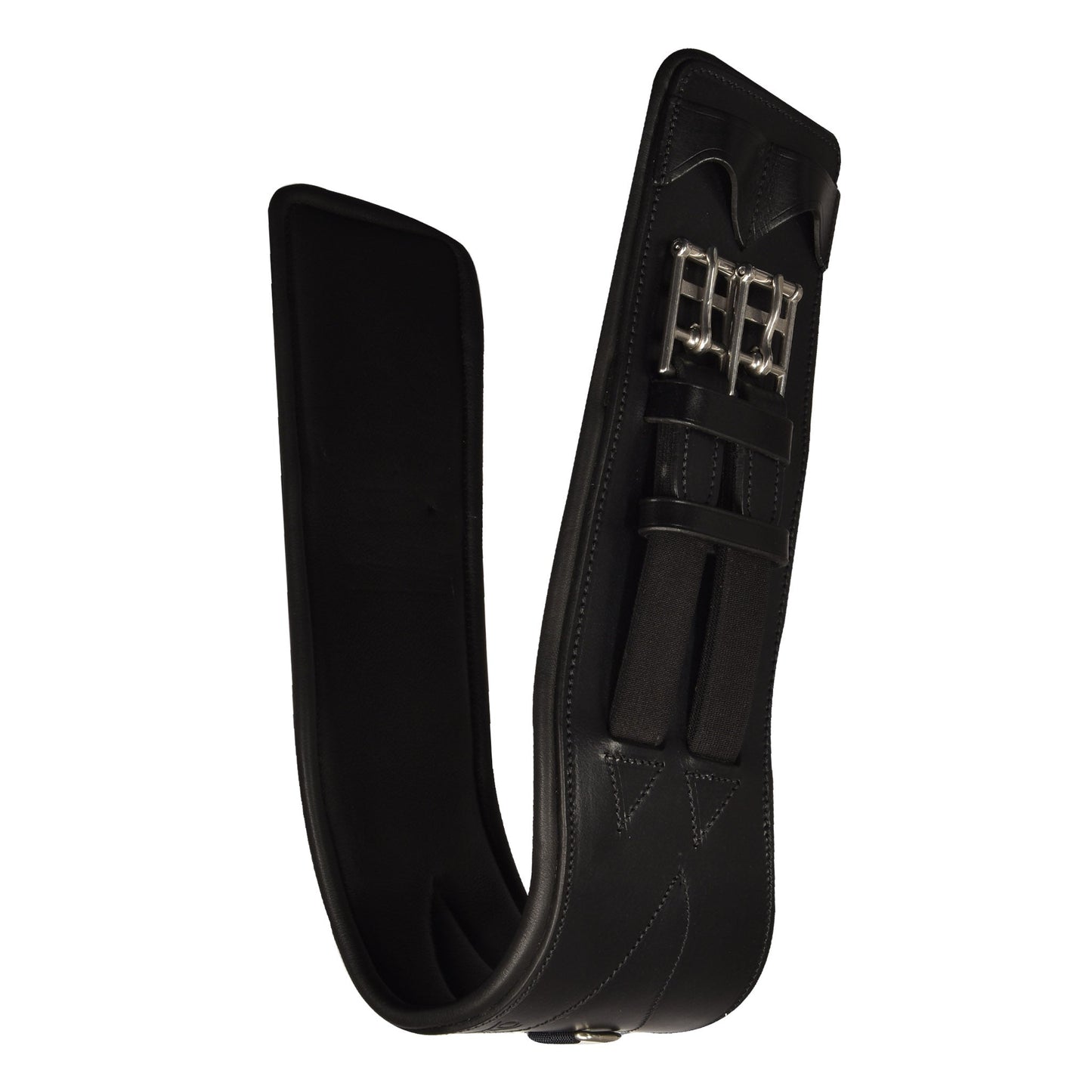 Ovation Riding Comfort Padded Dressage Girth for Horses Black - Tack
