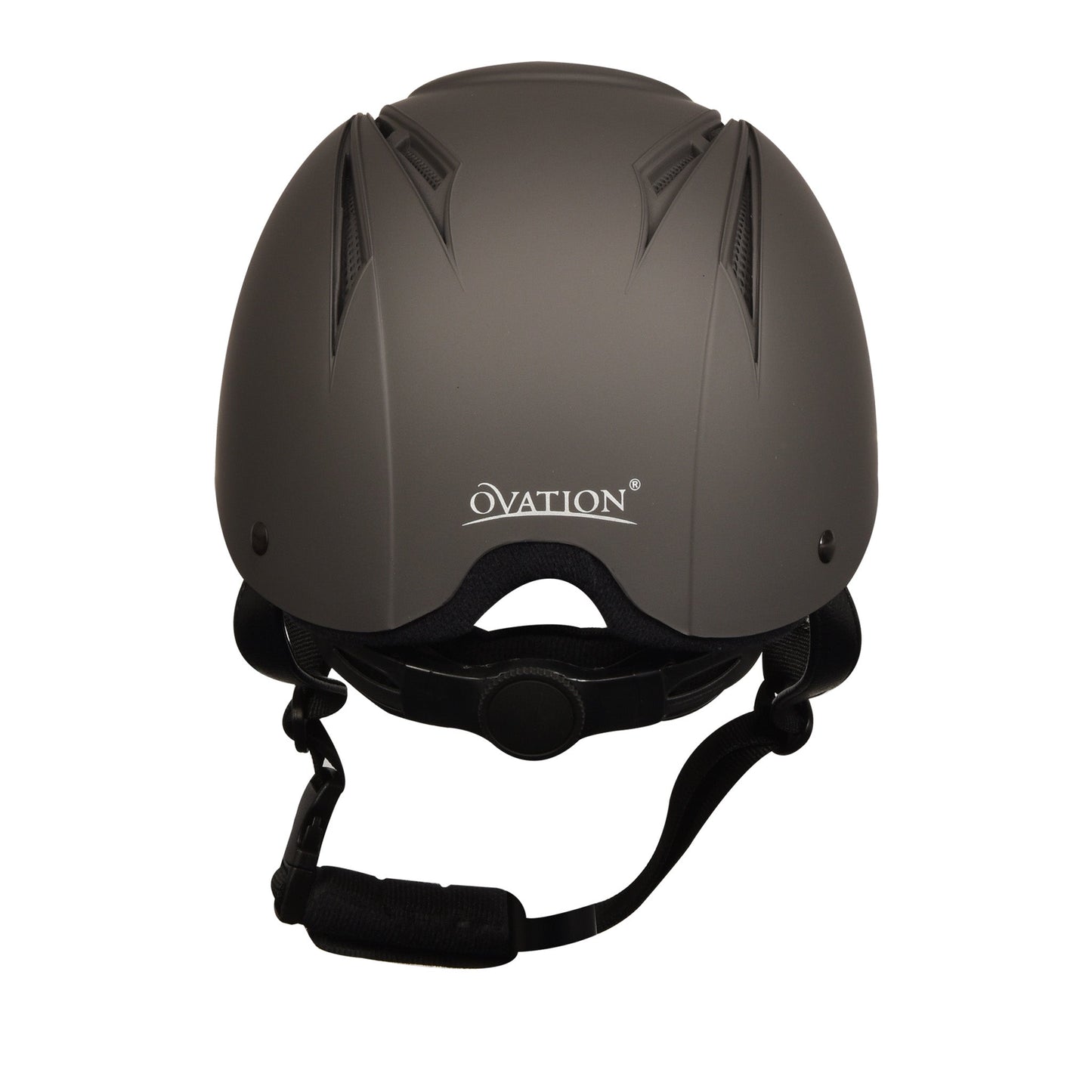 dark grey riding helmet