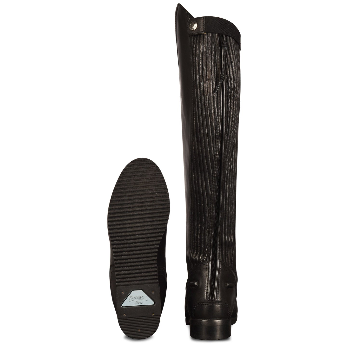black tall riding boot