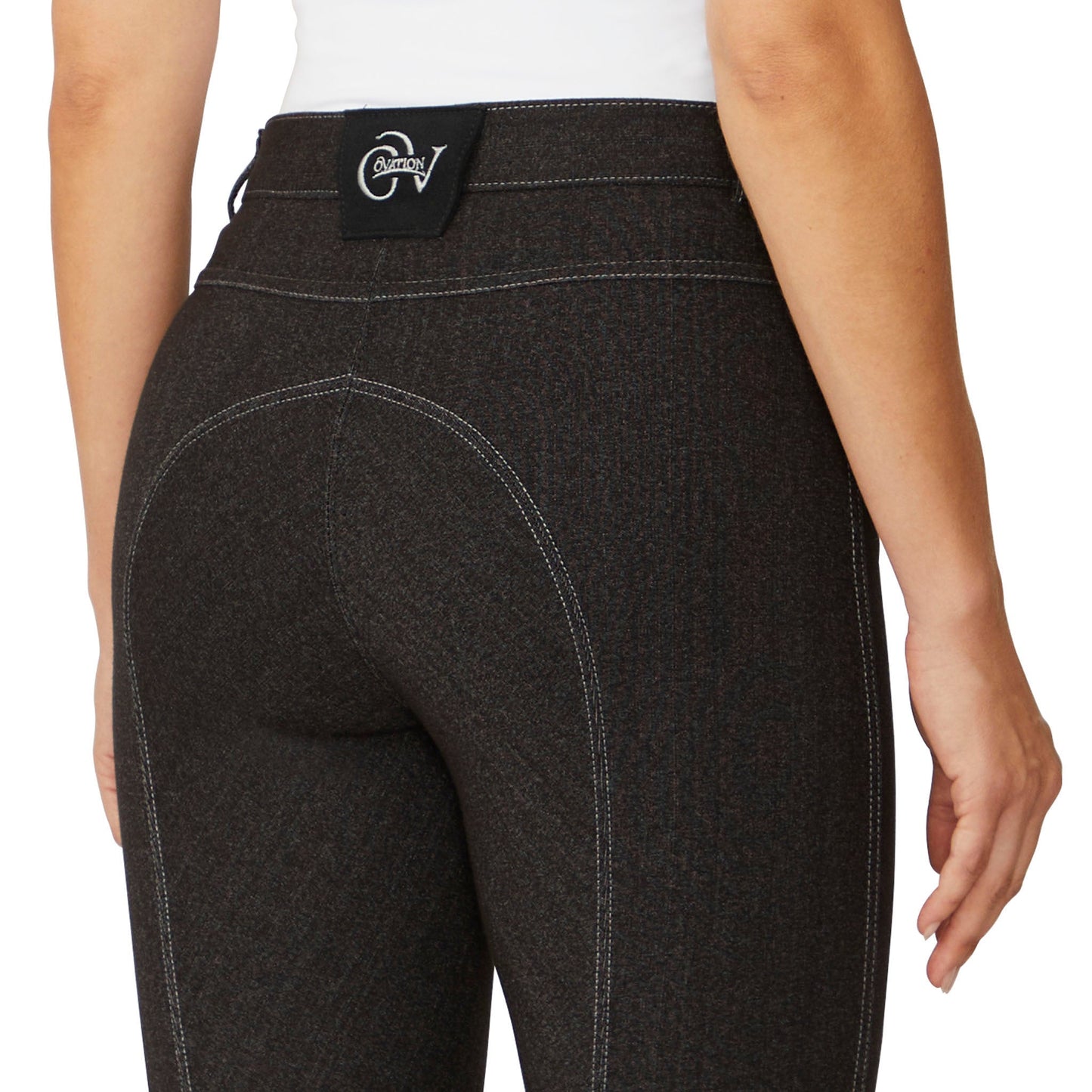 Ovation Women's SoftFlex Suede Knee Patch Breech - Neutral Beige