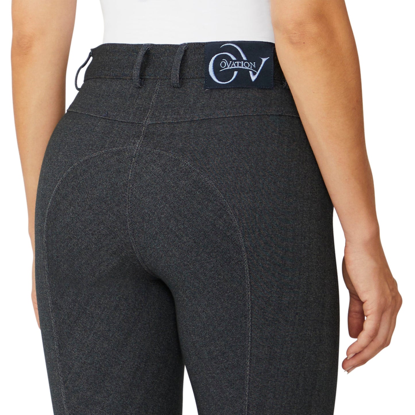 Ovation Women's SoftFlex Silicone Knee Patch Breech - Indigo