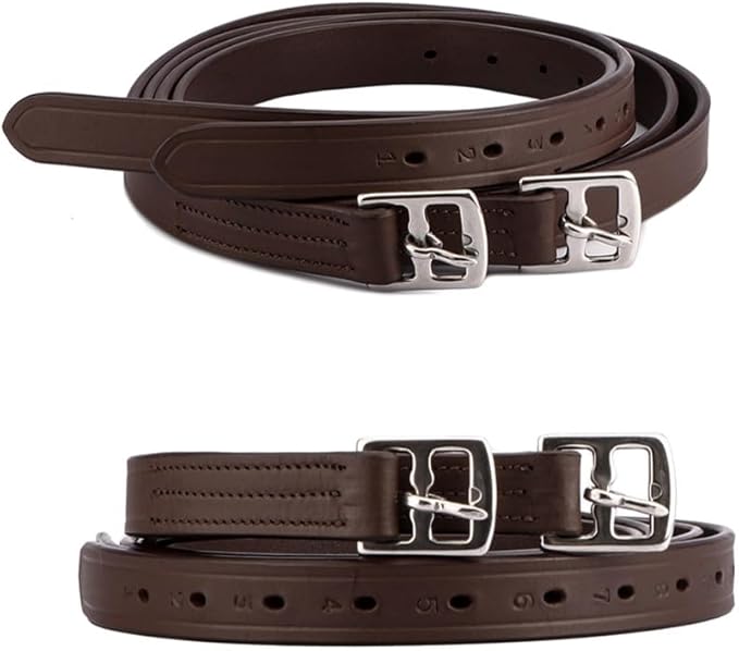 SIE 46”/ 48” / 54” / 56" / 60” English Premium Leather Stirrup Leathers Kids/Adult