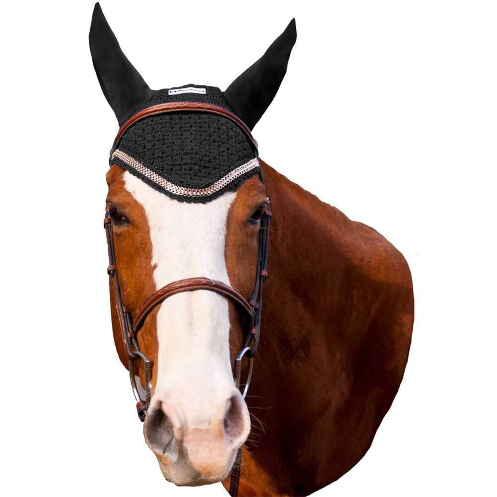 black fly bonnet with gold trim