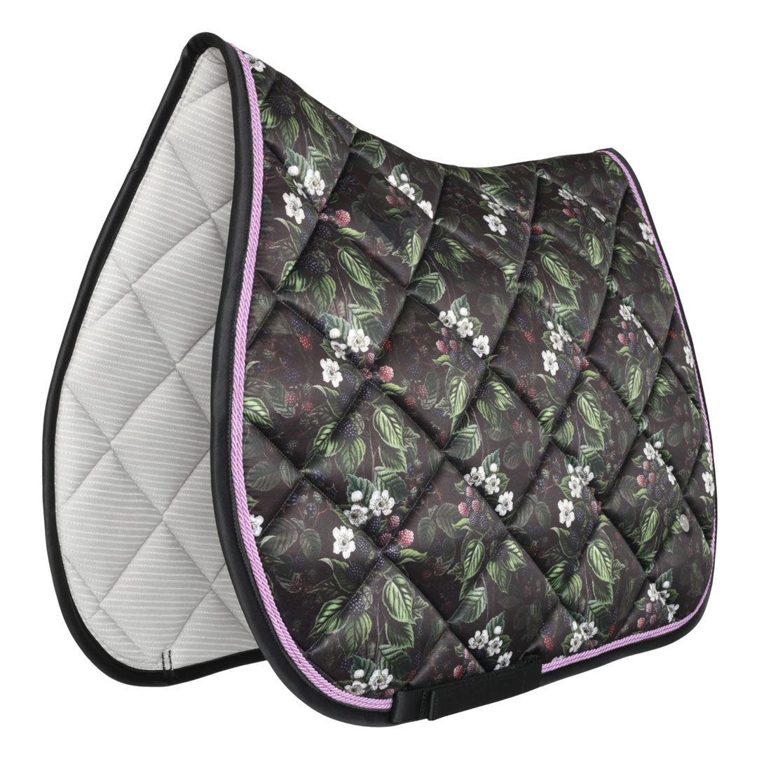 black printed saddle pad