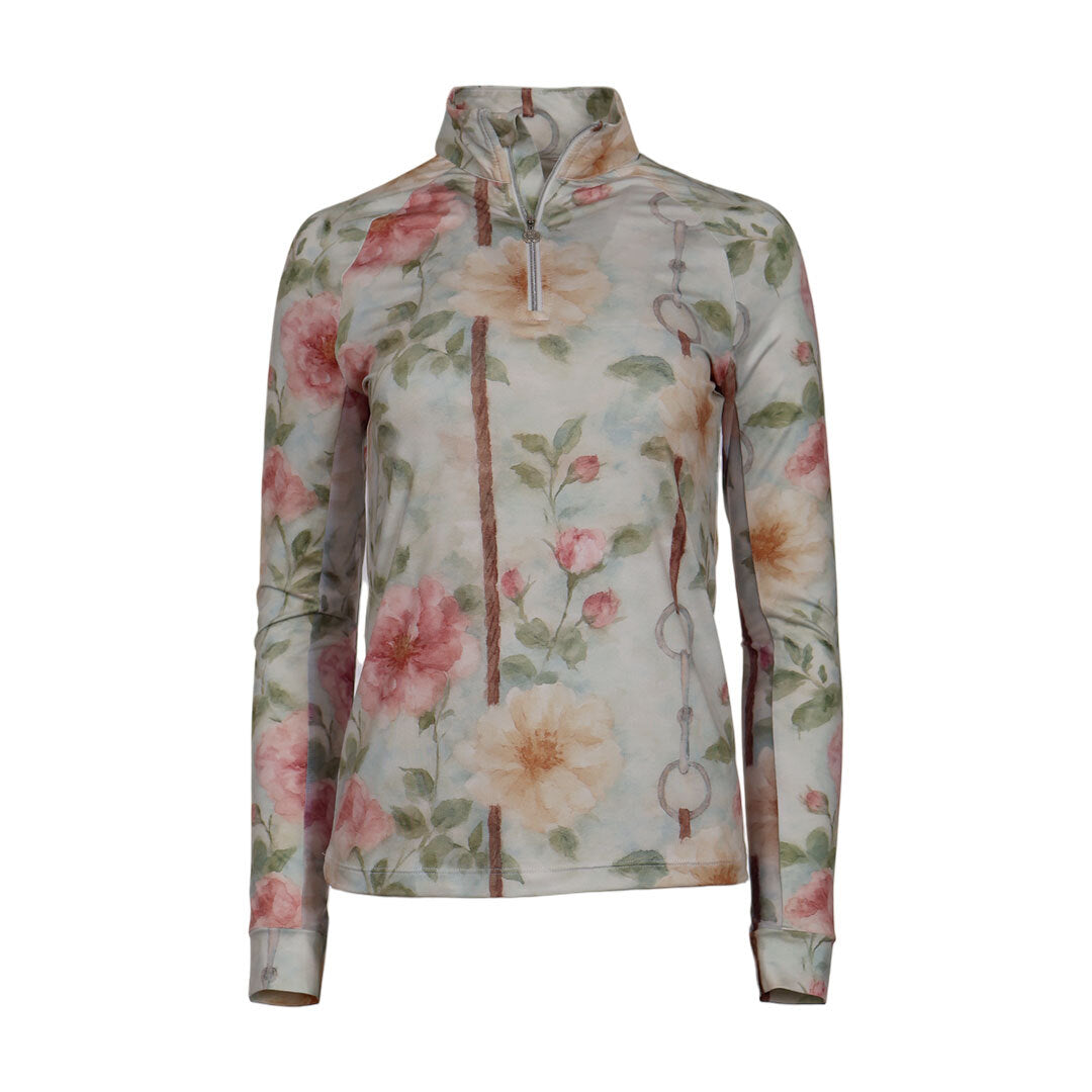 Floral long sleeve riding top