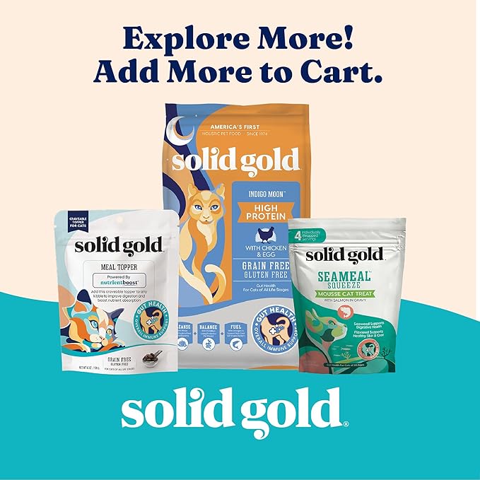 Solid Gold Wet Cat Food Shreds in Gravy - Healthy Canned Cat Food Made w/Real Chicken & Duck Shreds, Vitamins & Minerals - Grain Free & Gluten Free Canned Meals for Cats & Kittens - 24ct/3oz Can