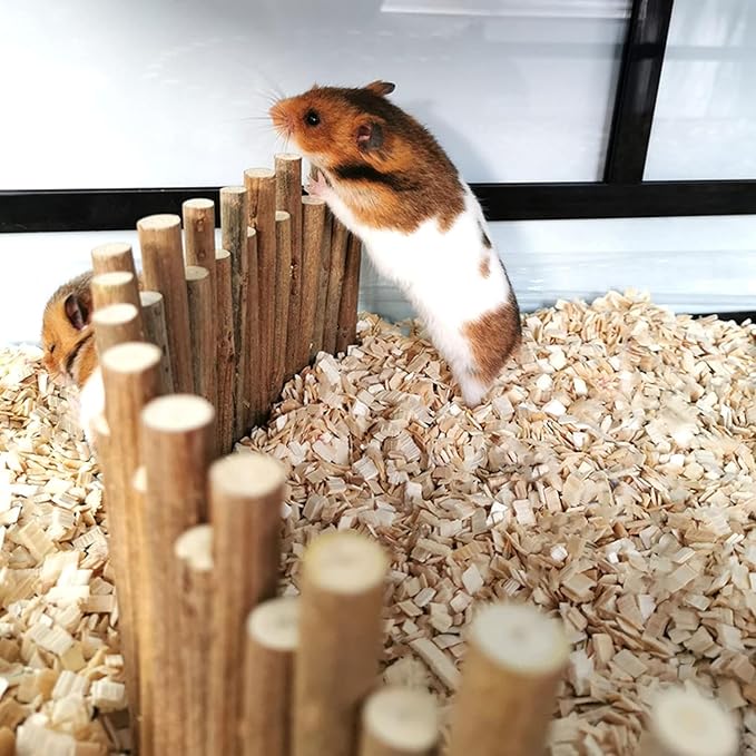 Flexible Wooden Bridge, Hamster Fence & Platforms - 23.6In Accessories