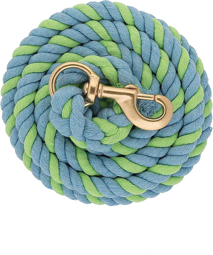 Weaver Equine Performance Lead Rope, Long Horse Lead Rope with Quick Halter Attachment, Soft Comfort Grip, Barn Horse Tack for Daily Use & Showing