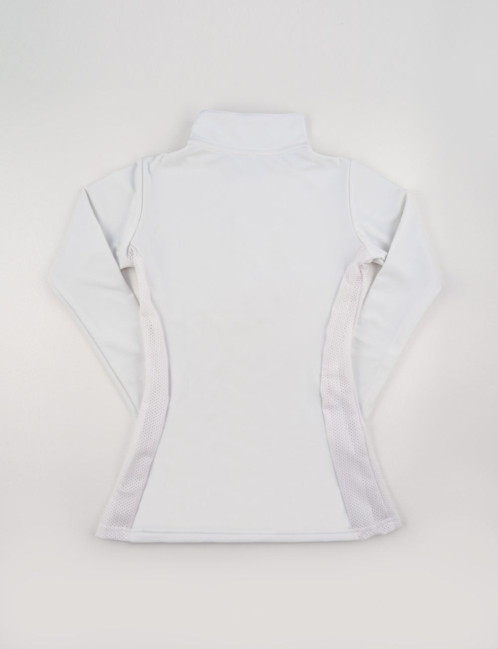 white long sleeve riding top