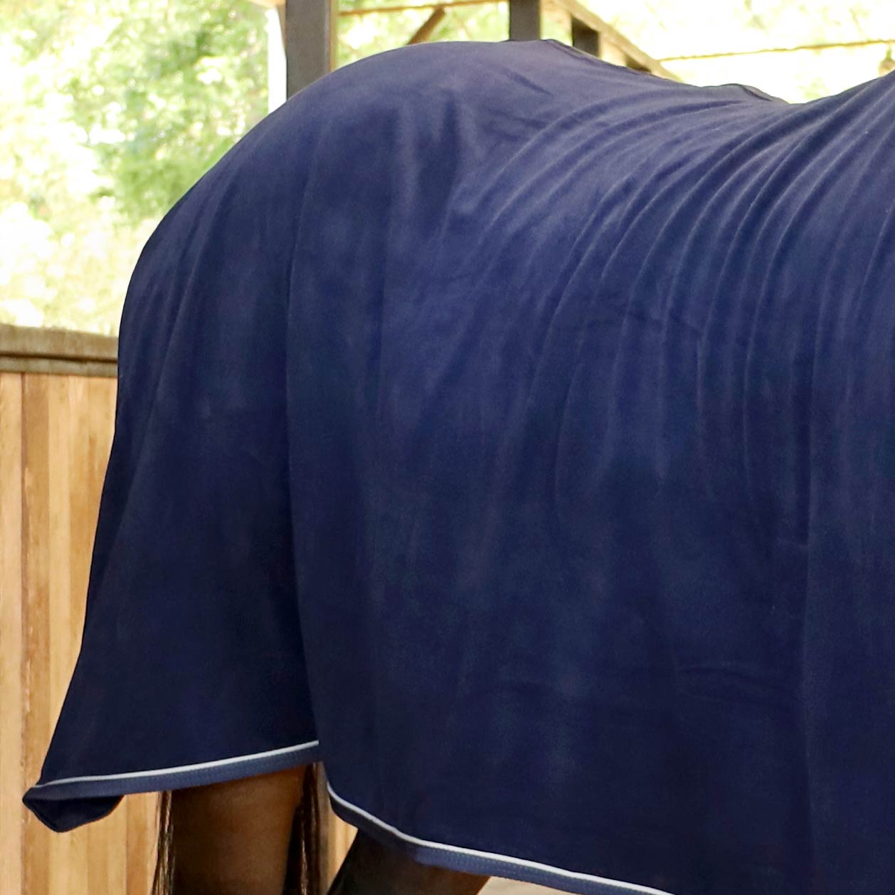 blue fleece cooler