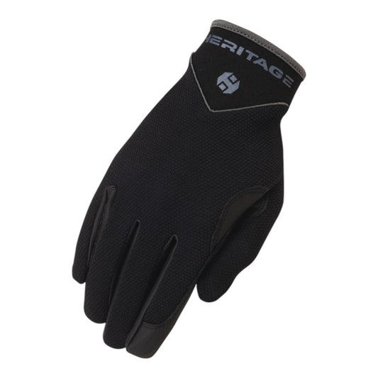 black mesh riding glove