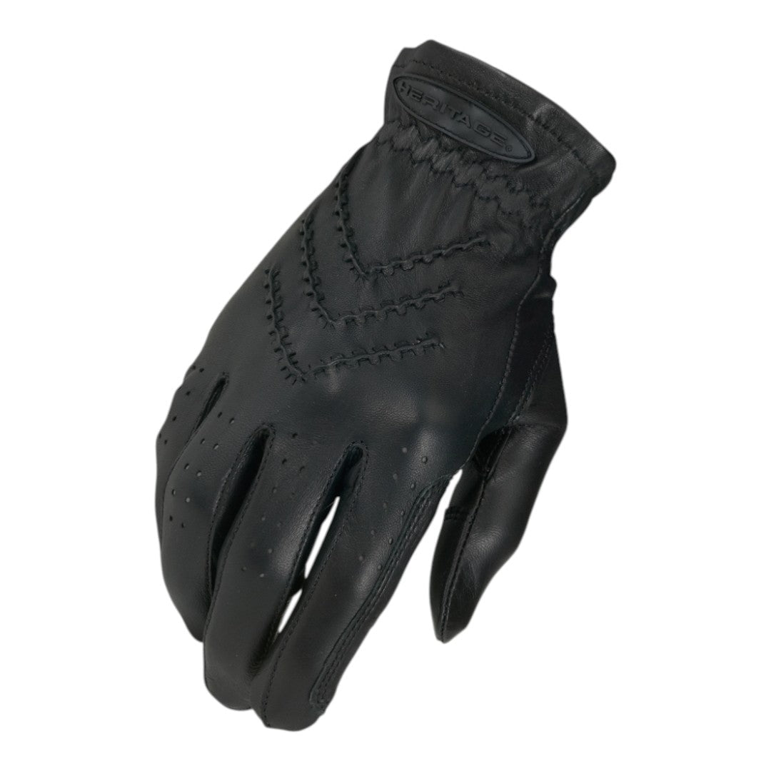 black leather riding glove
