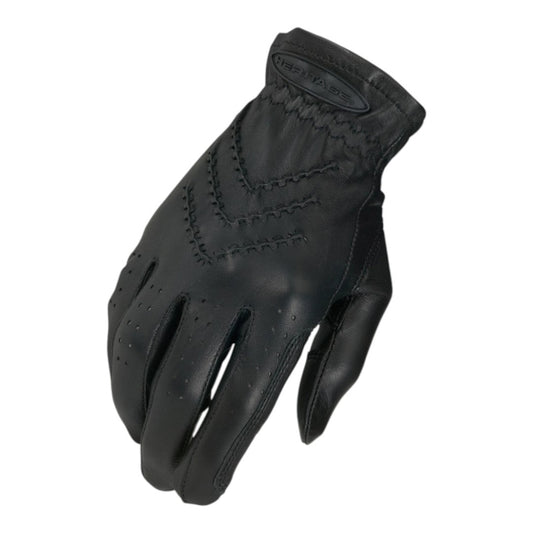black leather riding glove