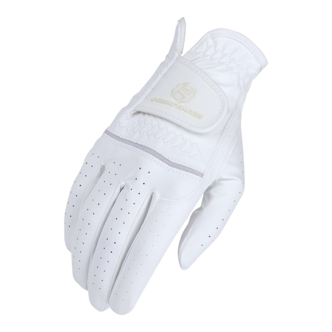 white riding gloves