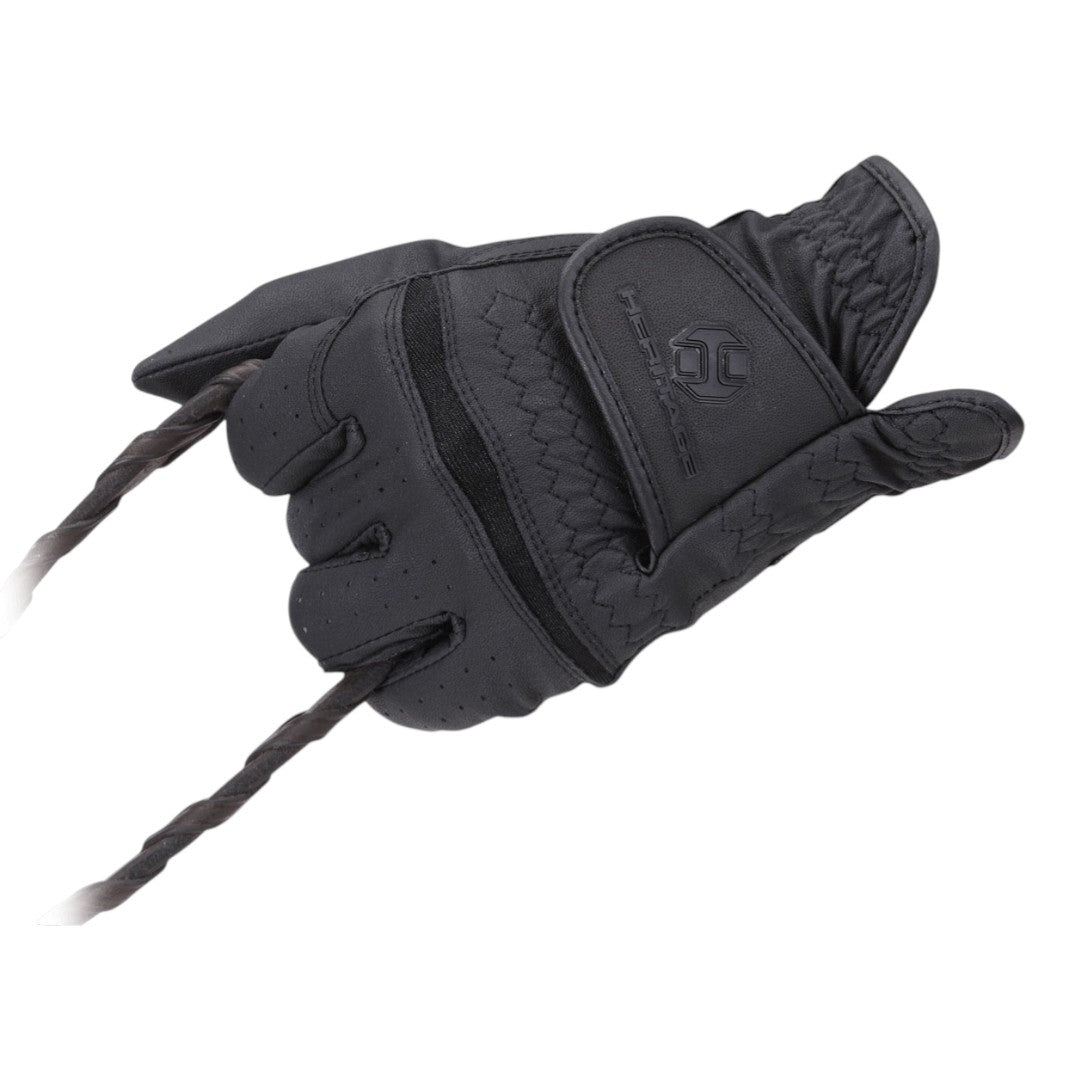 black riding gloves