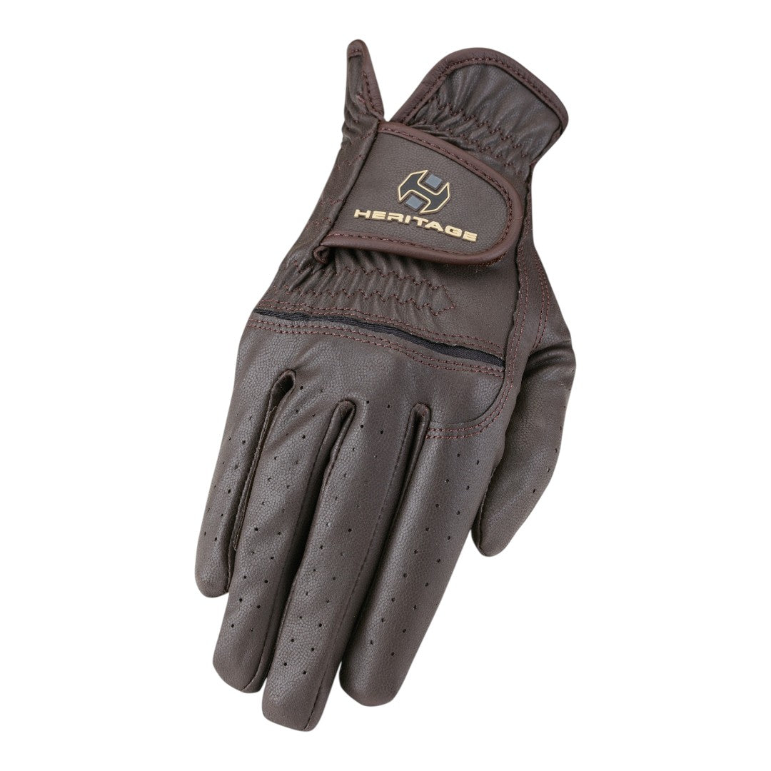 brown riding gloves