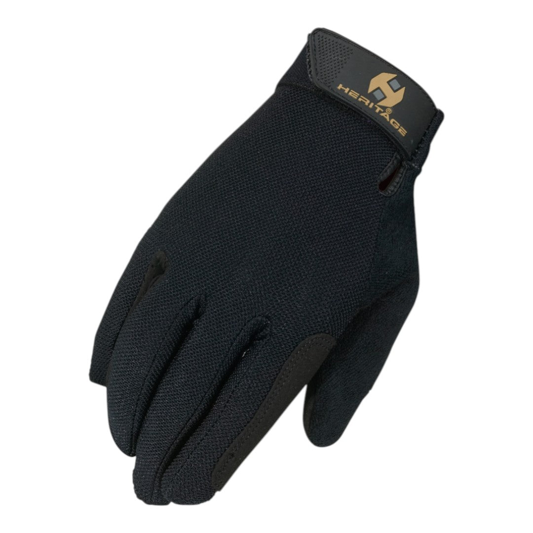 black riding gloves