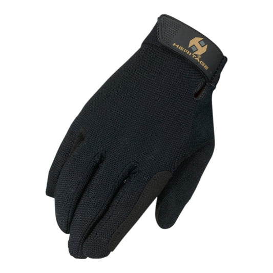 black riding gloves