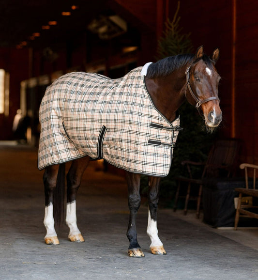 plaid stable blanket