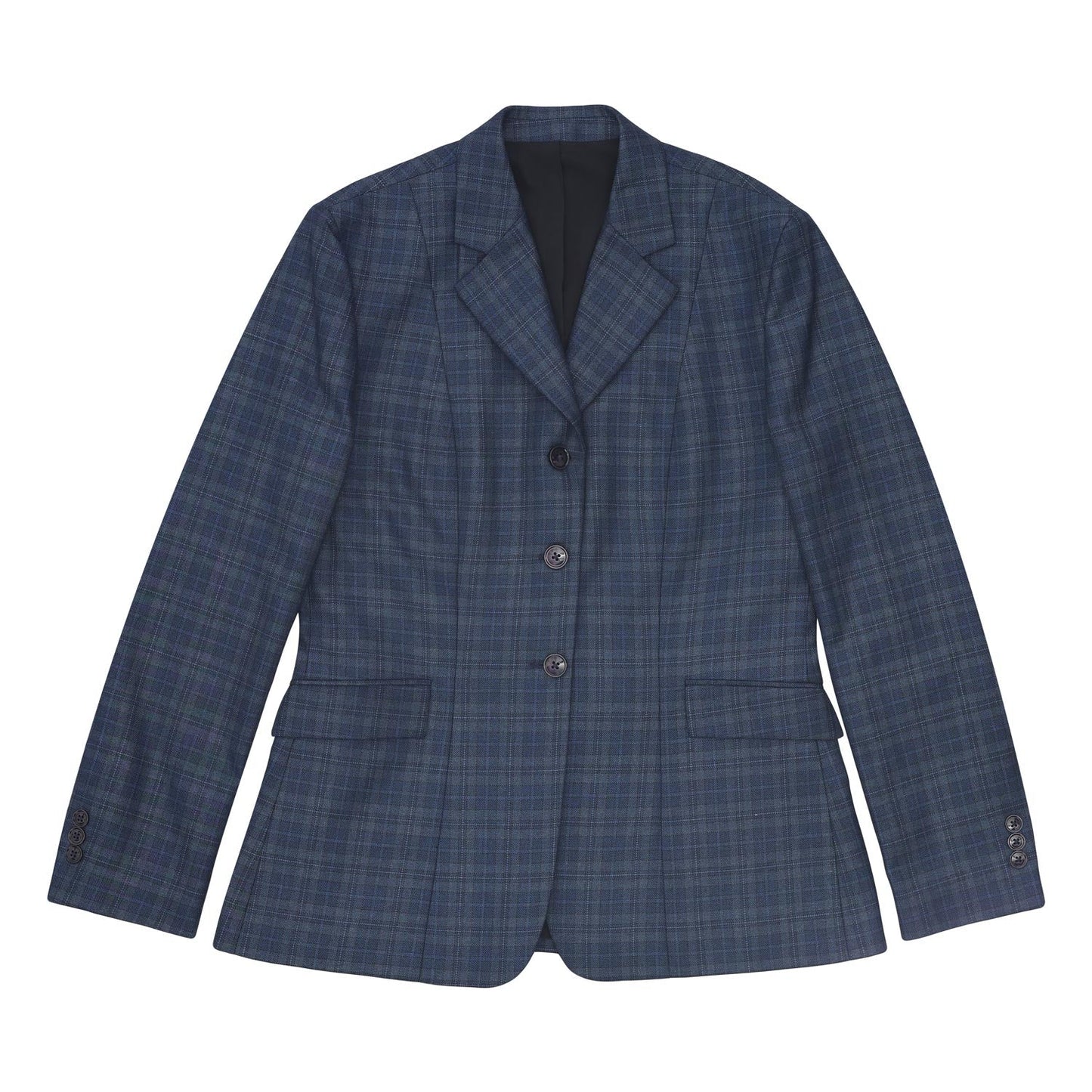 blue plaid equestrian hunt jacket