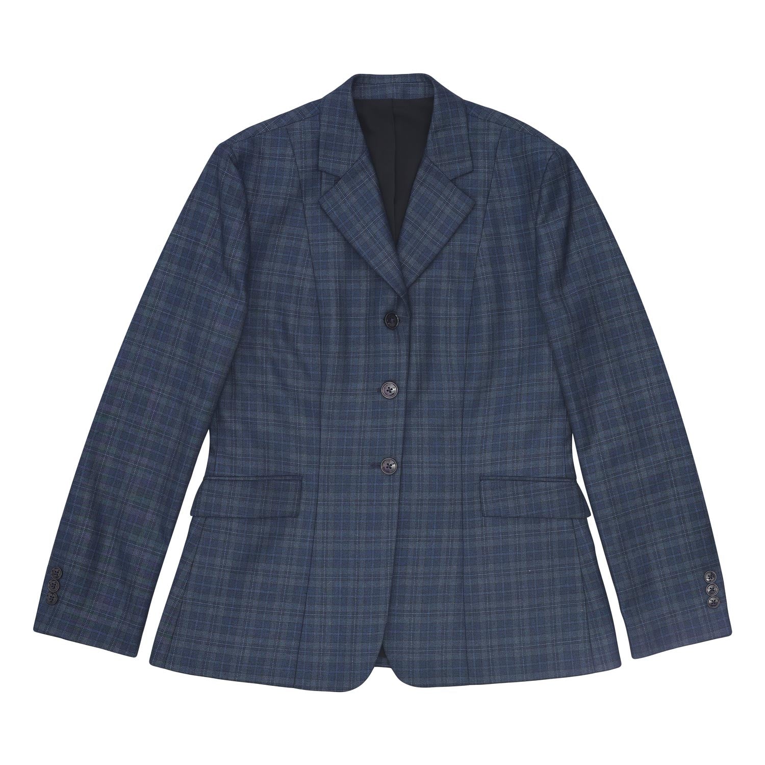 blue plaid equestrian hunt jacket