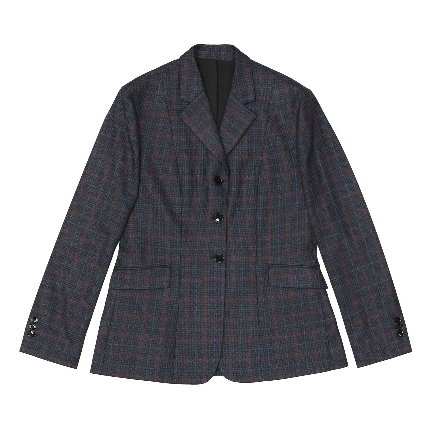 grey plaid equestrian hunt jacket