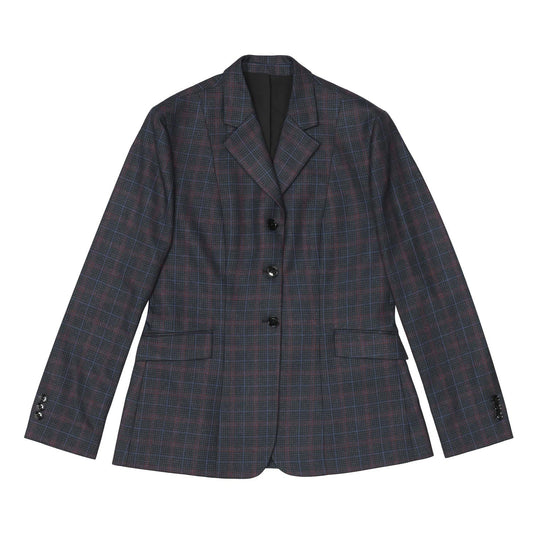 grey plaid equestrian hunt jacket