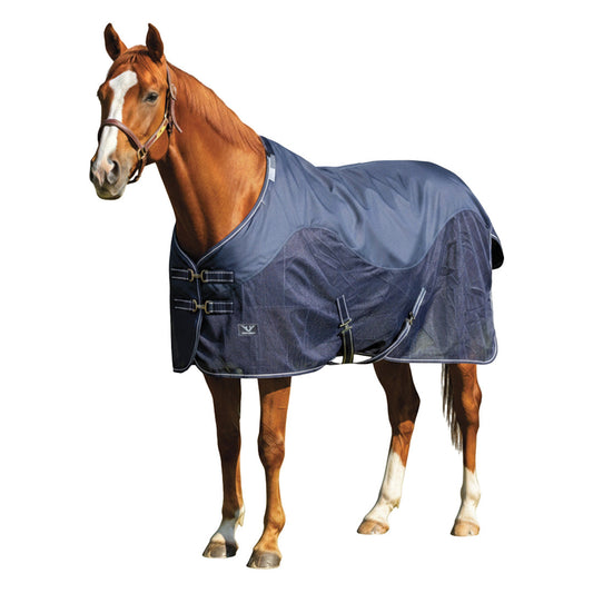 Blue flysheet for horse