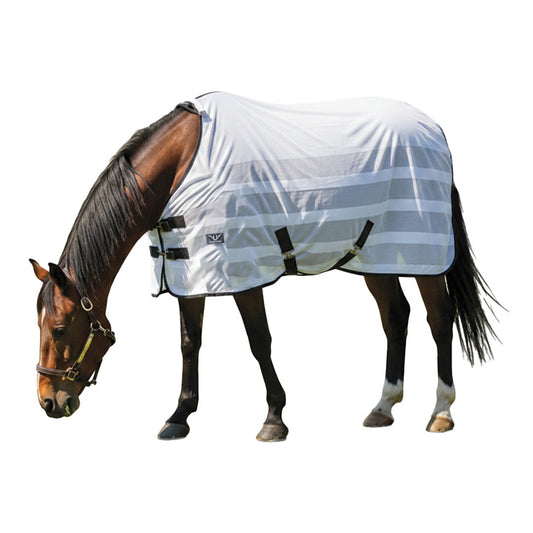 White mesh fly sheet for horse