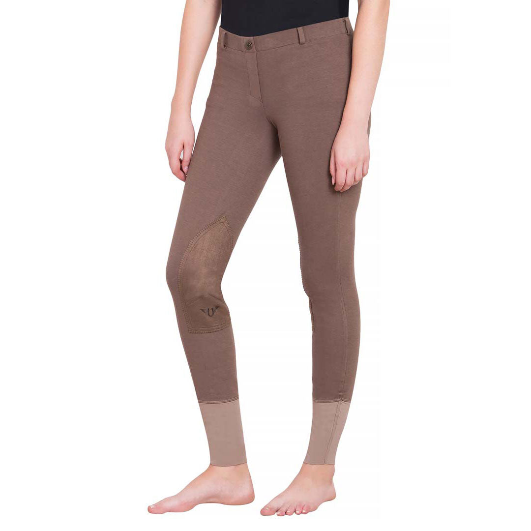 TuffRider Ladies Starter Lowrise Pull-On Knee Patch Breeches
