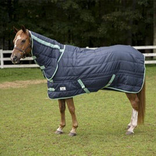 blue quilted horse blanket