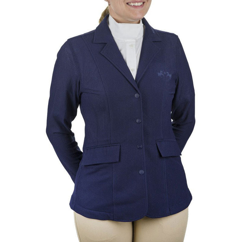 navy blue show coat