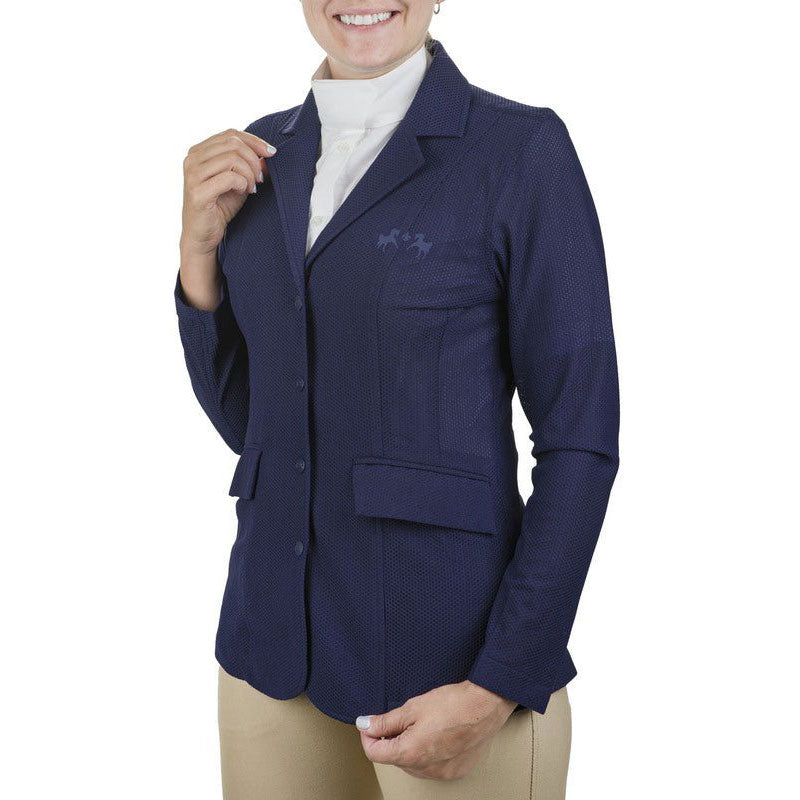 navy blue show coat