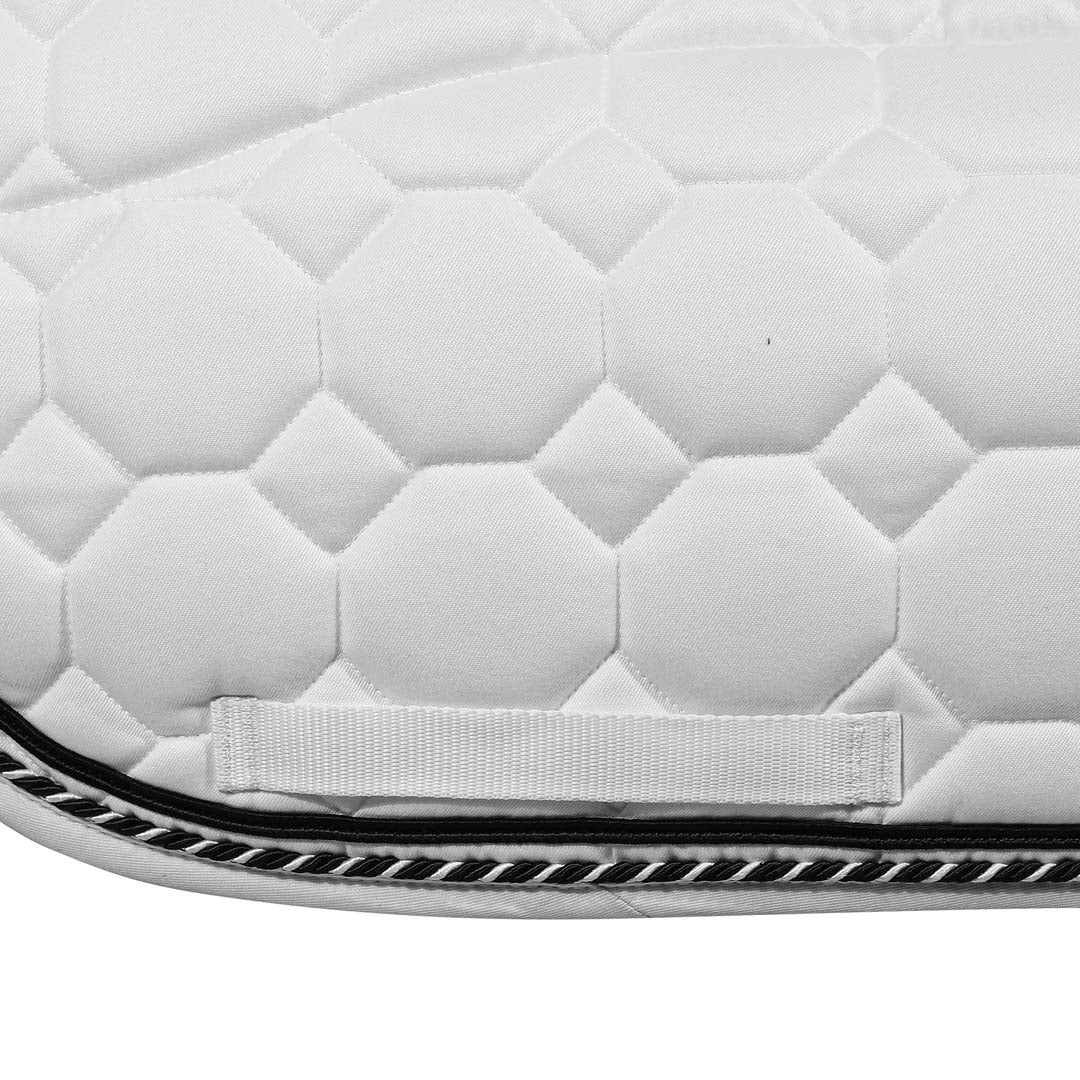 white plush saddle pad