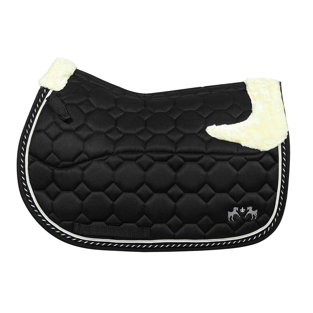 black plush saddle pad