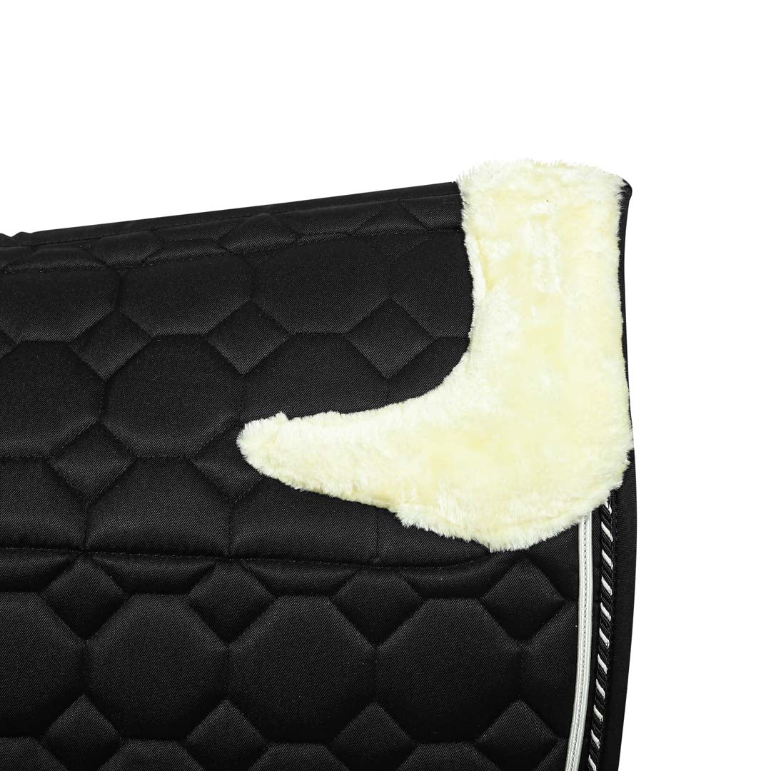 black plush saddle pad