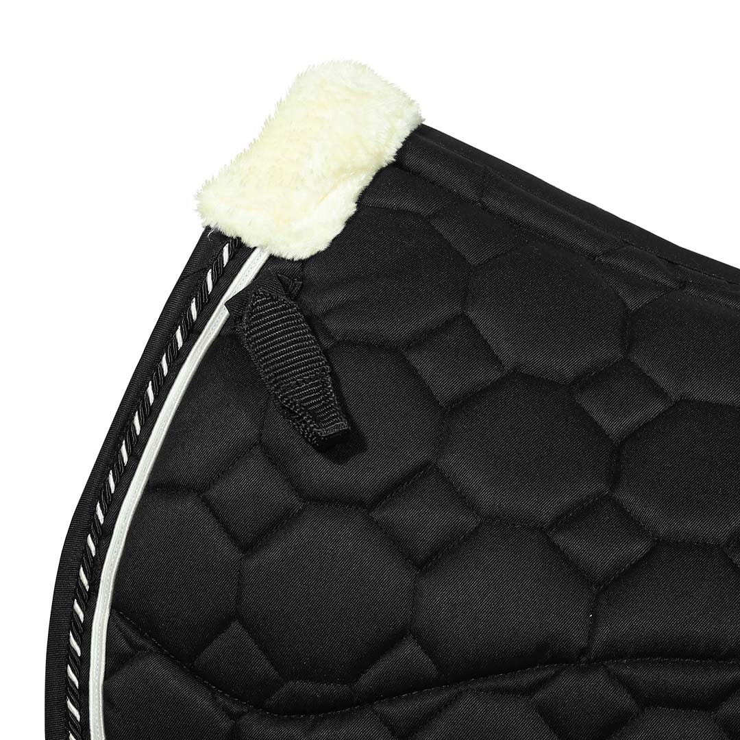 black plush saddle pad