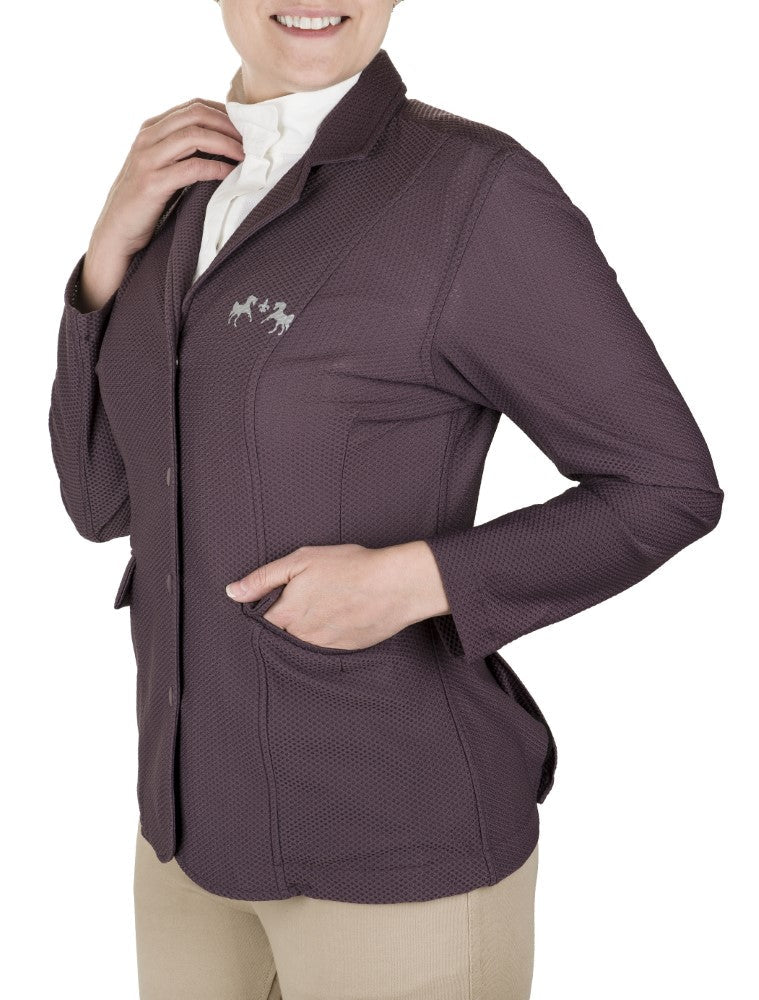 purple equestrian show coat