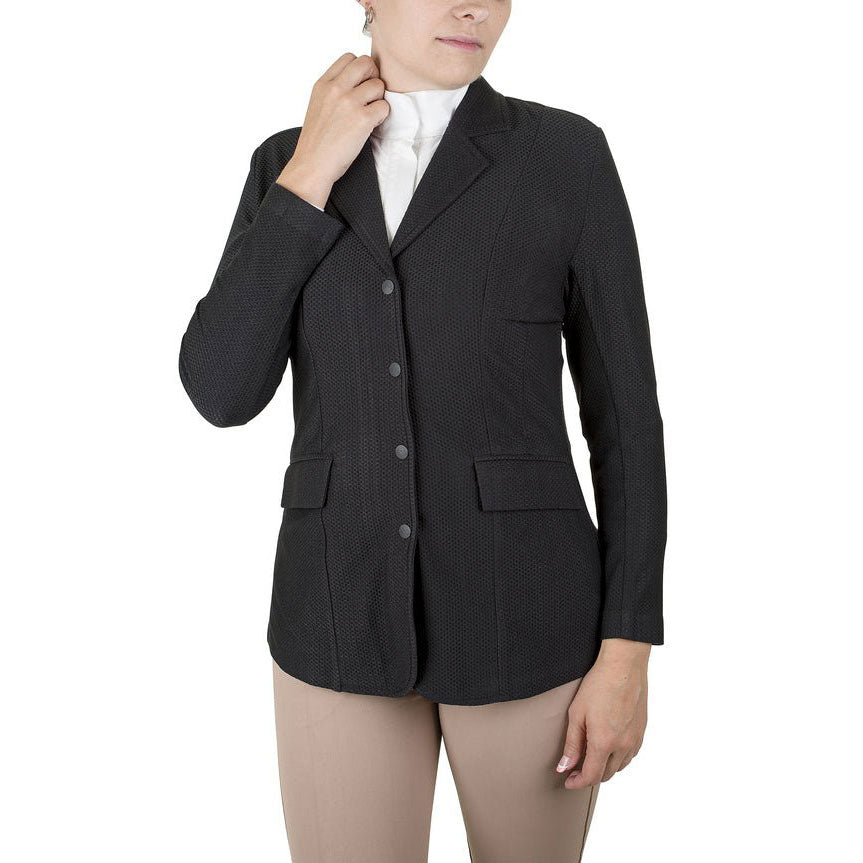 black equestrian show coat
