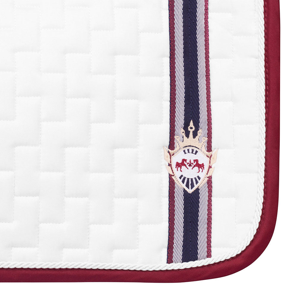 white quilted saddle pad