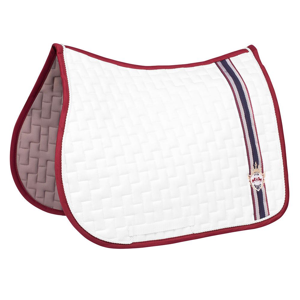 white quilted saddle pad