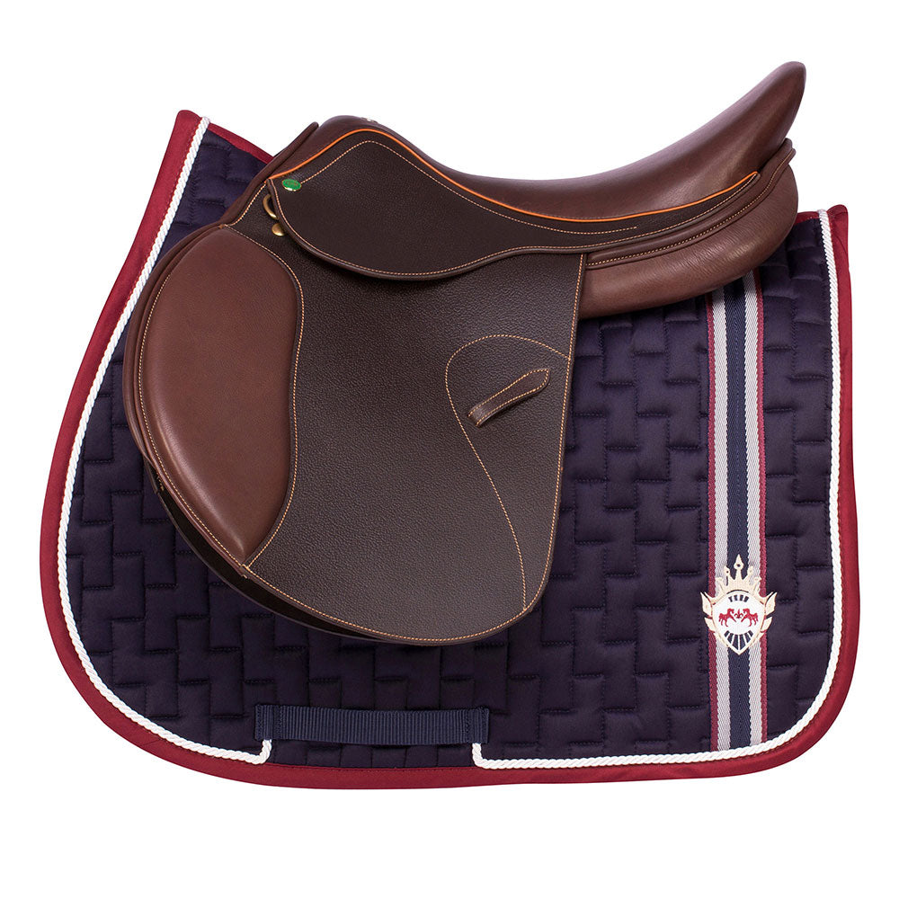navy saddle pad
