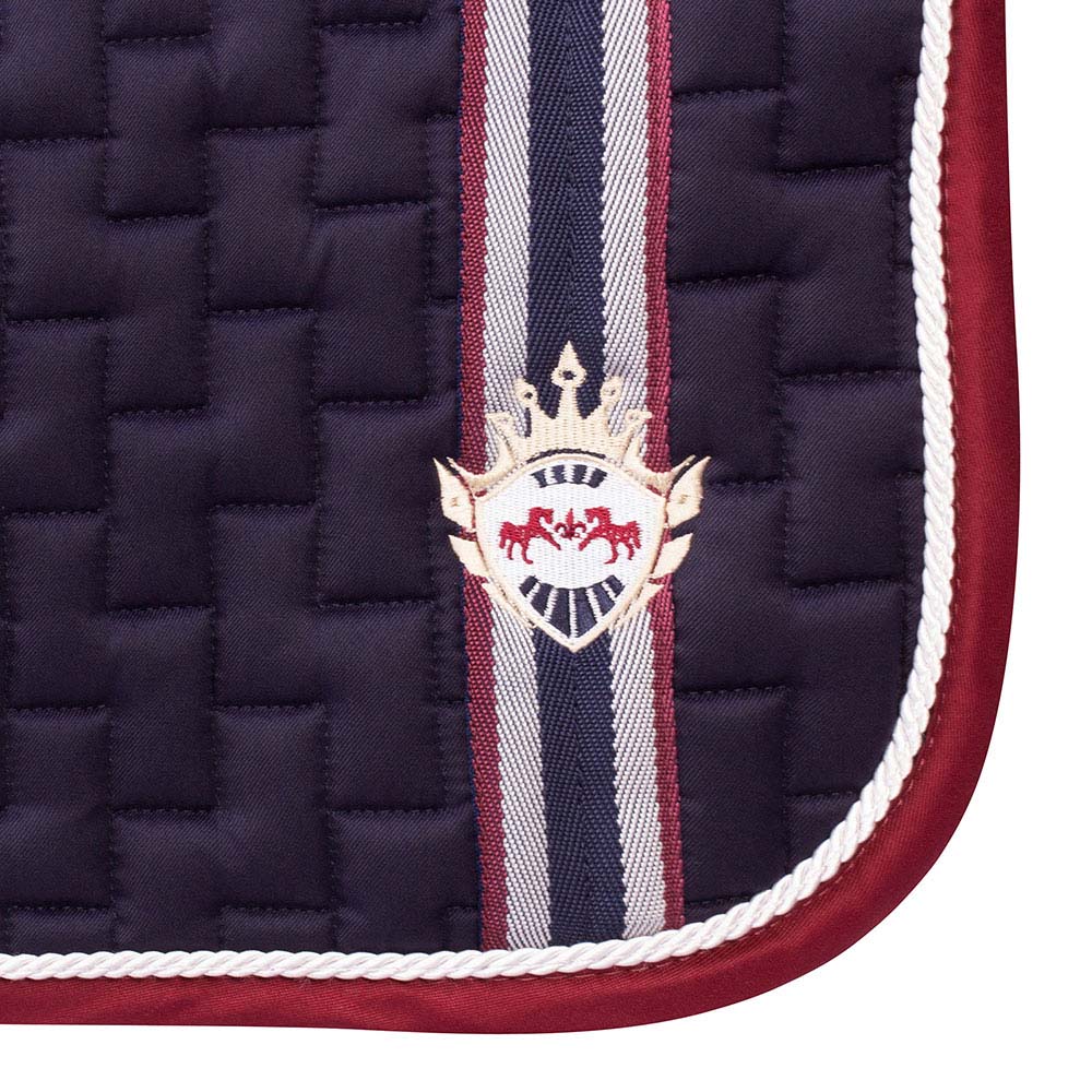 navy quilted saddle pad