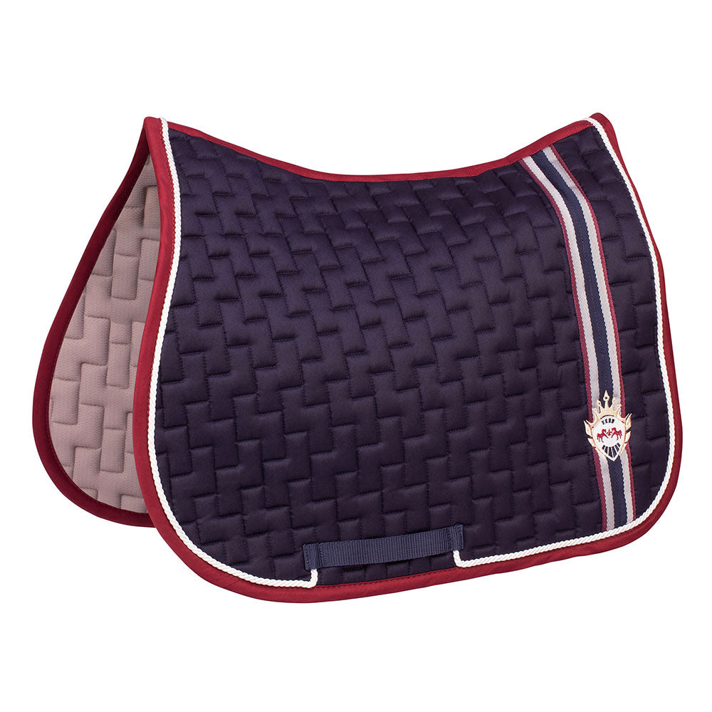 navy quilted saddle pad