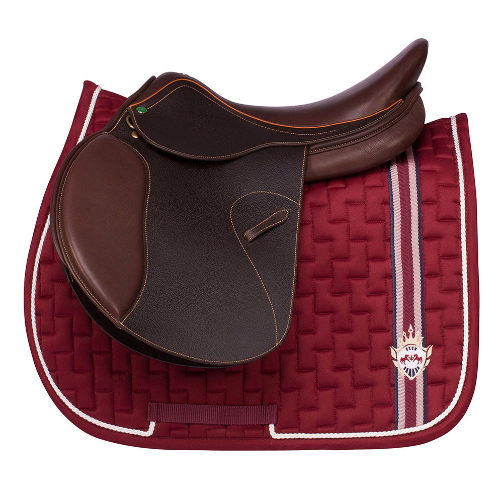 red quilted saddle pad