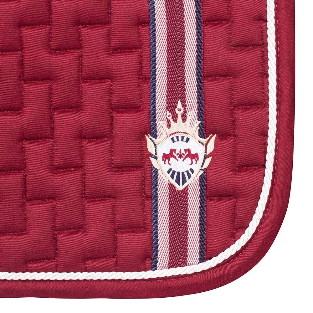 red quilted saddle pad