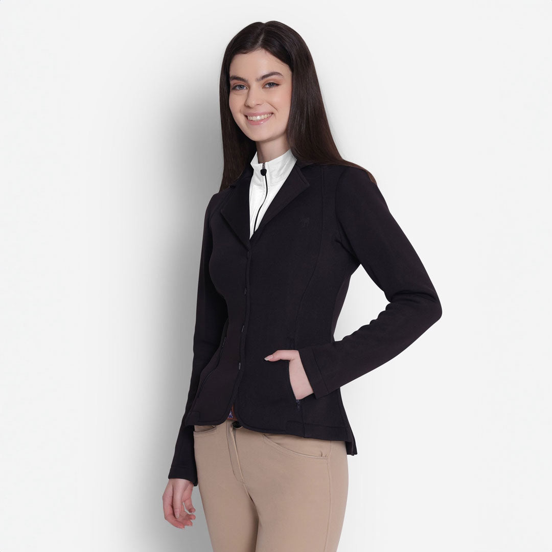 black equestrian show coat